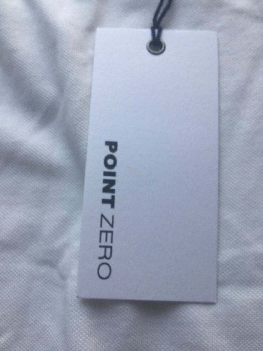 NWT Point Zero sporty sleeveless polo top 20" pit to pit white with blue size L - Picture 3 of 8